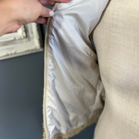 Patagonia Womens Los Gatos Fleece Vest Tan Full Zip Pockets Mock Neck sz XS - Picture 5 of 8